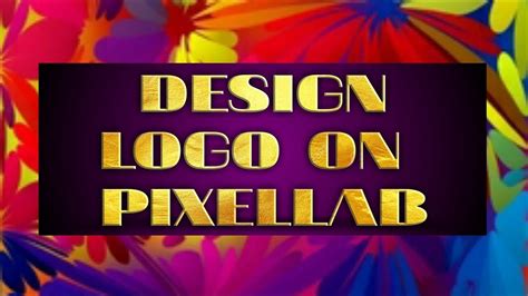 How To Design Logo On Pixel Lab YouTube