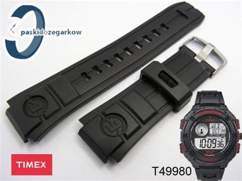 Pasek Do Zegarka Timex T49980 Gumowy Czarny Paskidozegarkow