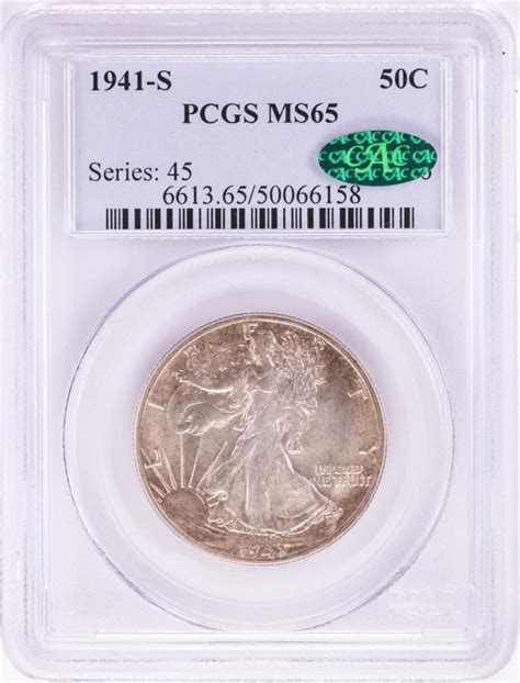 Sold At Auction S Walking Liberty Half Dollar Coin Pcgs Ms Cac