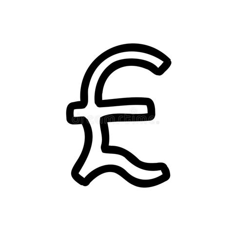 Symbol Pound Sterling Gbp Currency Outline Font In Outline Bubble Style