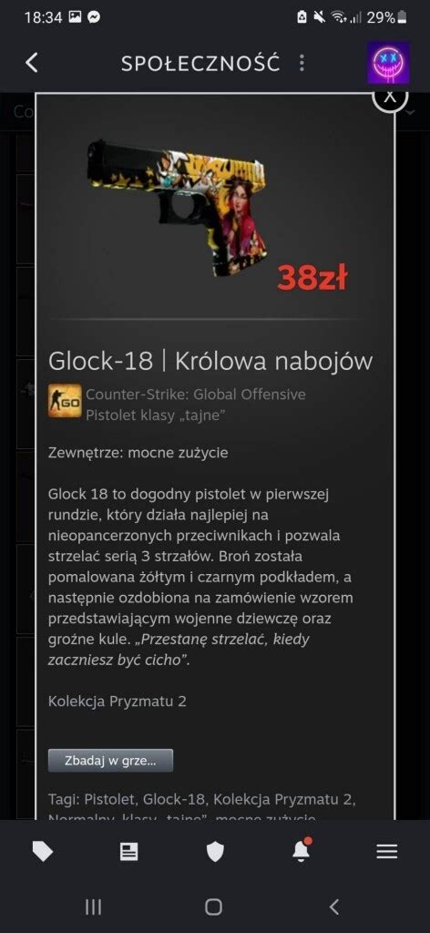 Glock 18 Królowa nabojów WW skin skiny cs go Kazimierza Wielka