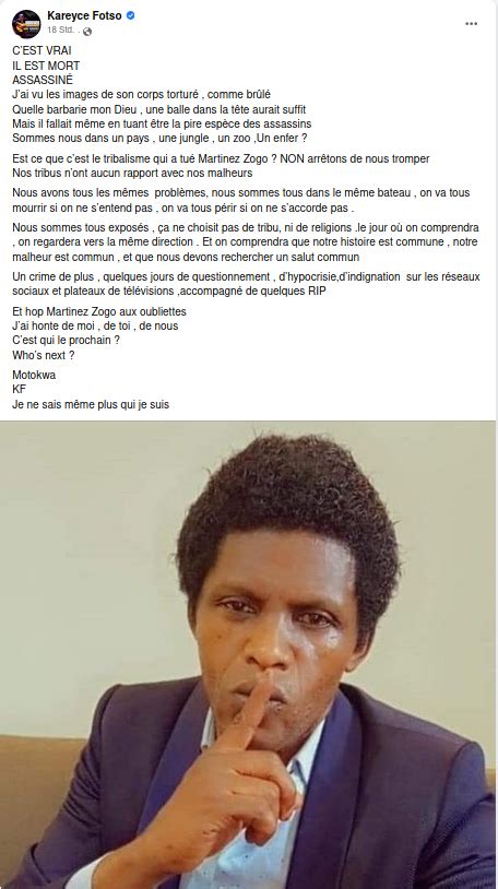 Histoireducameroun On Twitter Kareyce Fotso Sur Facebook Est Ce Que