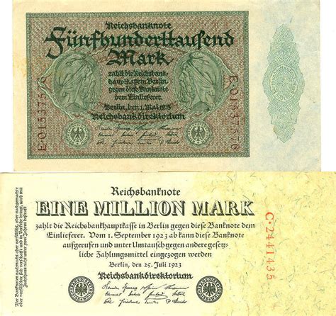 Banknoten Mark Lot Deutsche Reichsbank X Banknote Inflation