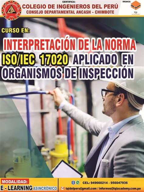 CURSO EN INTERPRETACIÓN DE LA NORMA ISO IEC 17020 APLICADO EN