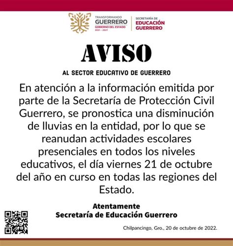 Se Reanudan Clases En Todas Las Regiones De Guerrero