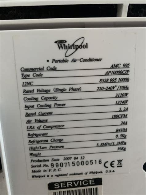 Prijenosni klima uređaj Whirlpool AMC 995