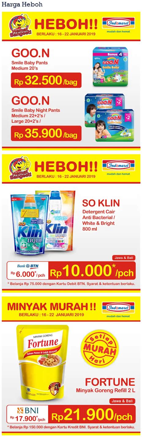 Katalog Promo Indomaret Harga Heboh Terbaru Januari Info