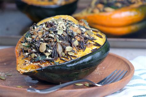 Wild Rice Stuffed Acorn Squash Meatless Makeovers