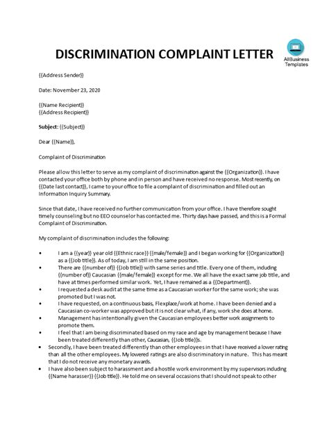 Writing A Formal Complaint Against Manager At Work Template Card Template