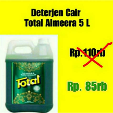 Jual Sabun Cuci Pakaian Detergen Cair Liquid Total Almeera Liter