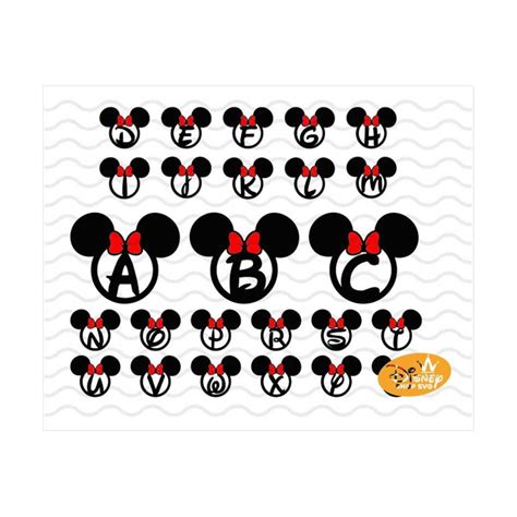 Monogram Svg Font Head Alphabet Svg Ears Svg Birthday Inspire