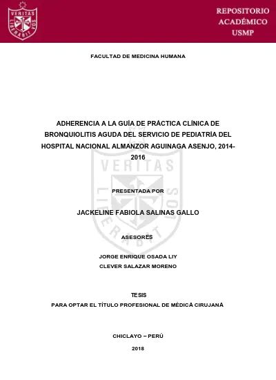 Adherencia A La Guía De Práctica Clínica De Bronquiolitis Aguda Del