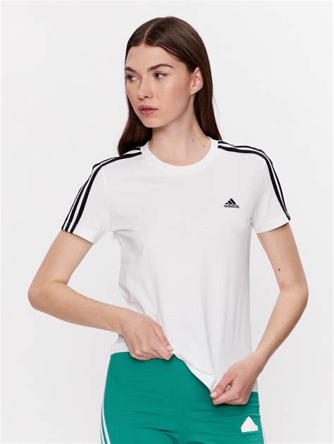 Adidas P L Essentials Slim Stripes T Shirt Gl Feh R Slim Fit