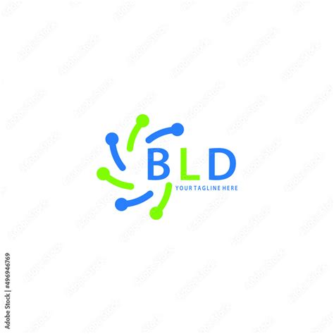 BLD logo design initial creative letter on white background. BLD vector logo simple, elegant and ...