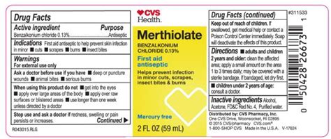 CVS Merthiolate (liquid) CVS Pharmacy