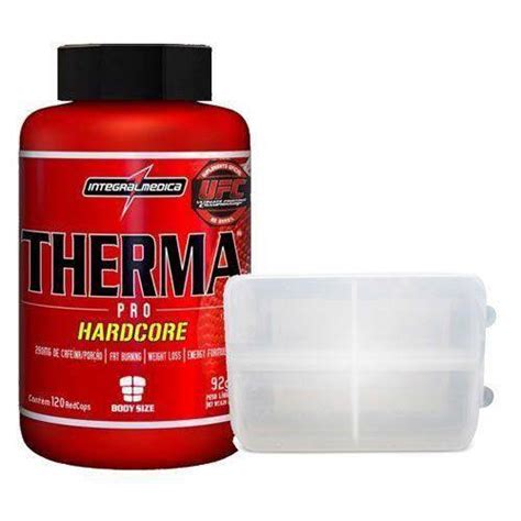 Tamanhos Medidas e Dimensões Therma Pro Hardcore 60 Cápsulas