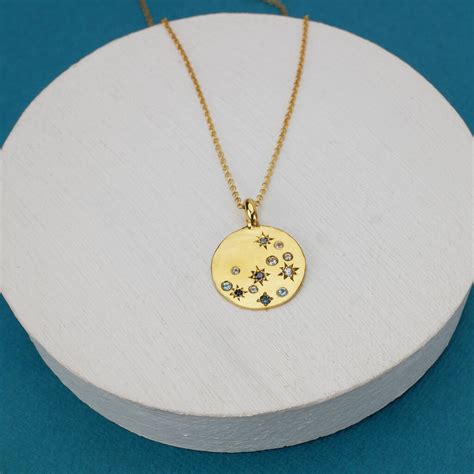 Disc Necklace With Multi Scattered Gemstones By Yvonne Henderson