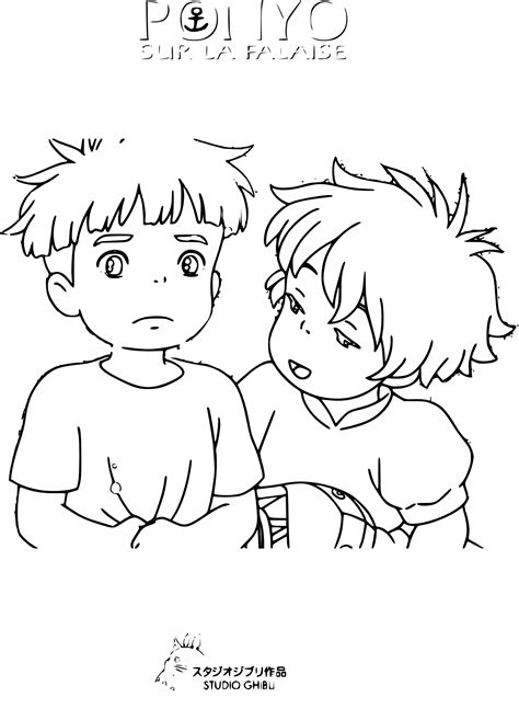 Coloriage Ponyo Imprimer