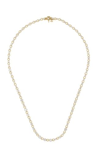 Jade Ruzzo Diana 18k Yellow Diamond Chain Necklace Gold Editorialist