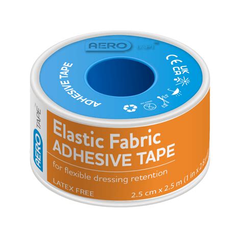 AEROTAPE Elastic Fabric Adhesive Tape 2.5cm x 2.5M Box/6 - Emergency ...