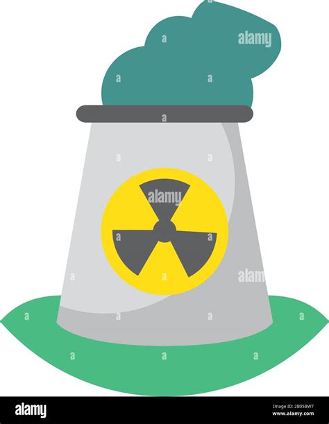 Nuclear Plant Chimney Isolated Icon Stock Vector Image Art Alamy