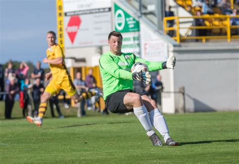 Forres Mechanics Goalkeeper Stuart Knight Celebrates His Th