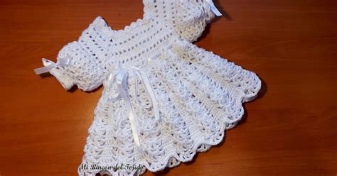 Mi Rincón Del Tejido Como Tejer Un Vestido Bebe Recien Nacido A Crochet Ganchillo Tutorial