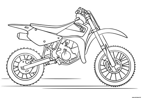 Coloriage Moto Cross Tout Terrain Jecolorie