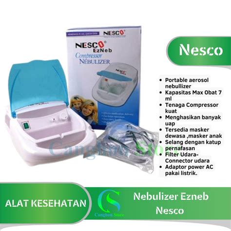 Jual Nebulizer NESCO Ezneb Nebulizer Portable Nesco Terbaik Ringkas