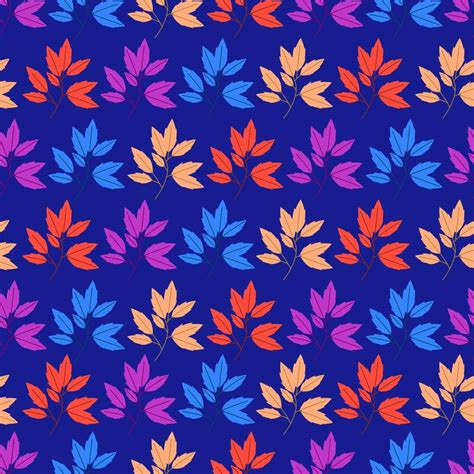 Autumn Leaves Seamless Pattern Background Set 15430403 Vector Art At