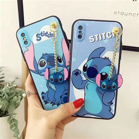 Fashion Cartoon Stitch Pendant Soft Phone Case Cover For Iphone 66s7