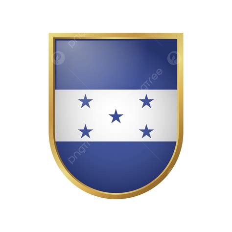 Honduras Flag Vector Art Png Honduras Flag Vector With Golden Frame