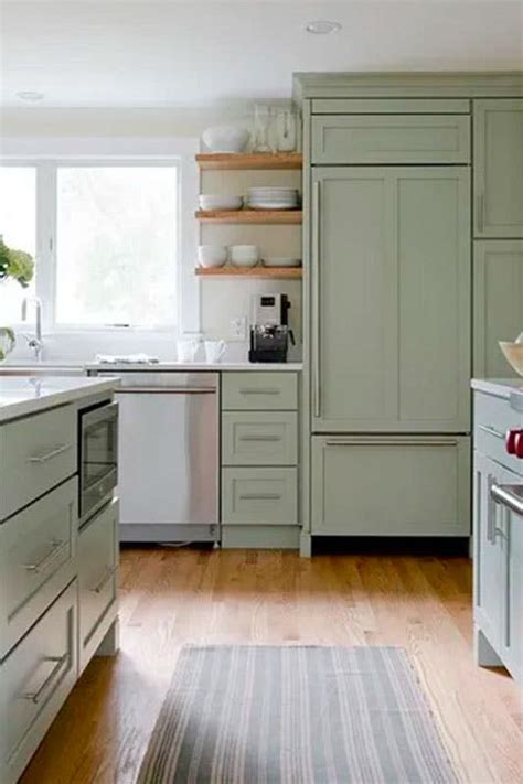 Sage Green Kitchen Cabinets With Black Appliances Cabinets Matttroy