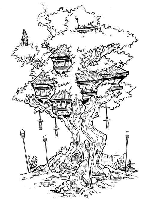 Imprimer Dessin Cabane Dans Les Arbres Images Fewo Feha