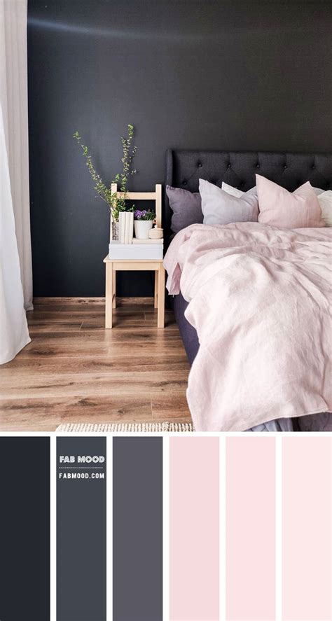 Blush and Charcoal Color Combos For Bedroom