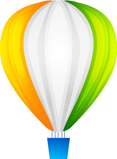 Indian Flag Colors Hot Air Balloon Design 24327506 Vector Art At Vecteezy