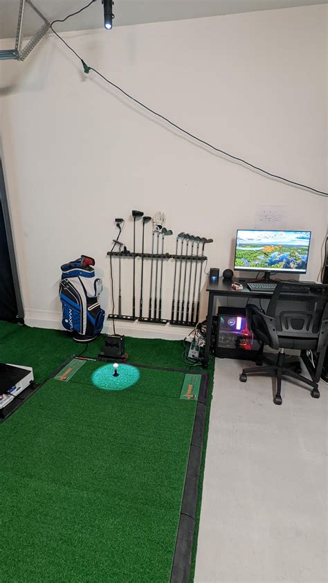 Finally Got The Garage Setup Done R Golfsimulator