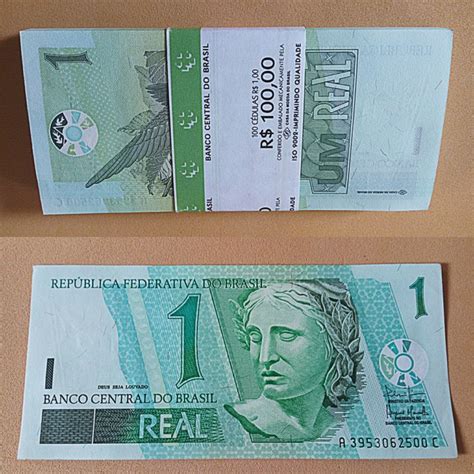 Contagem Numismática Cédula 1 Real 2003 Série AC Flor de Estampa