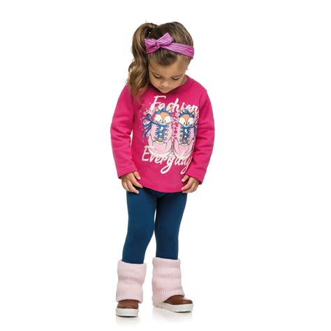 Conjunto Infantil Feminino Rosa Inverno Elian Arm Rio Infantil