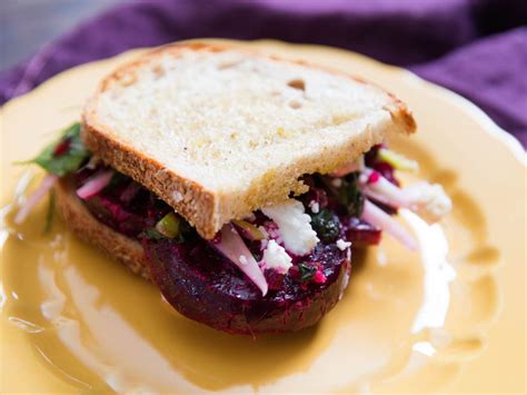 Roasted Beet Sandwiches With Ginger Fennel And Goat Cheese Recipe