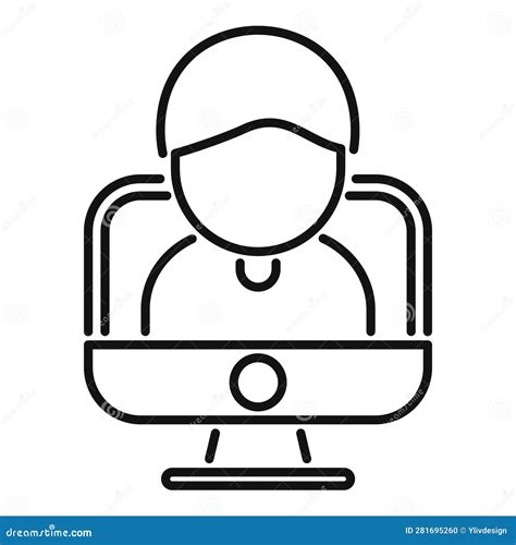 Online Brand Ambassador Icon Outline Vector Social Media Stock Vector Illustration Of Chat