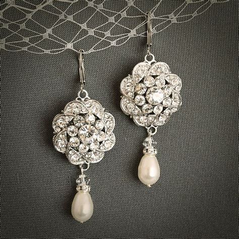 Boucles Doreilles De Mariage De Style Vintage Goutte De Perle De Larme