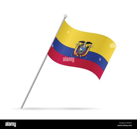 Ilustración De Una Bandera De Ecuador Aislado Sobre Un Fondo Blanco Imagen Vector De Stock Alamy