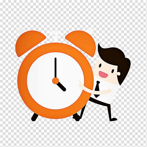 Cartoon Alarm Clock Clipart Vector Orange Cartoon Alarm Clock Clip