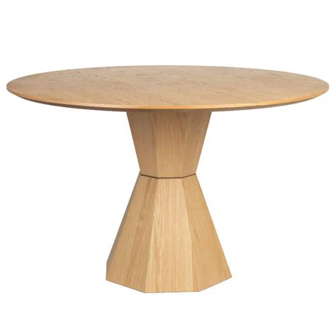 Table ronde bois pied central design sur Coup de Cœur Design