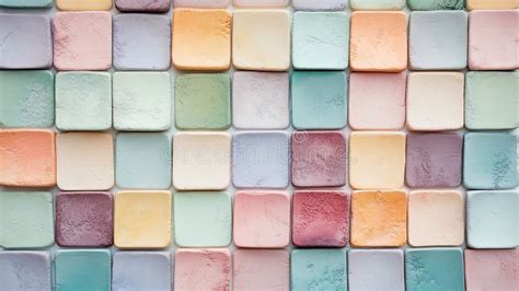 Background With Small Multi Pastel Colored Tiles Stock Photo Image Of