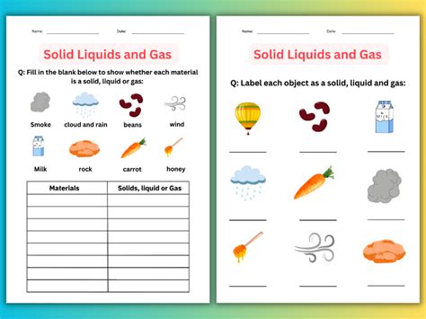 Gases Liquids And Solids Activity Teacher Made Twinkl Worksheets Library