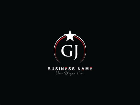 Minimal Letter Gj Logo Star Premium Luxury Gj Circle Logo Icon Vector