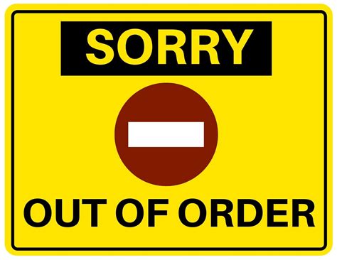 Out Of Order Signs 5 Free PDF Printables