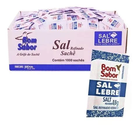 Sal Lebre Sachê Caixa 1000 Unidades Bom Sabor MercadoLivre